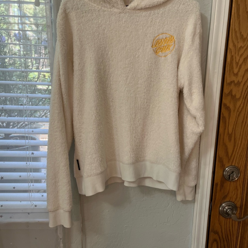 Santa Cruz Skateboards soft Sherpa Hoodie with Yellow Logo